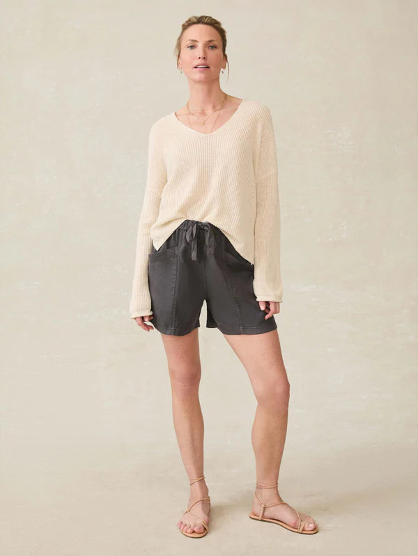 CASTRO-Drape Short - Washed Black