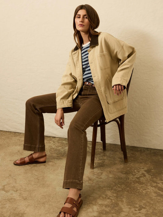 CASTRO-Stretch Terry Patch Pocket Pant - Walnut