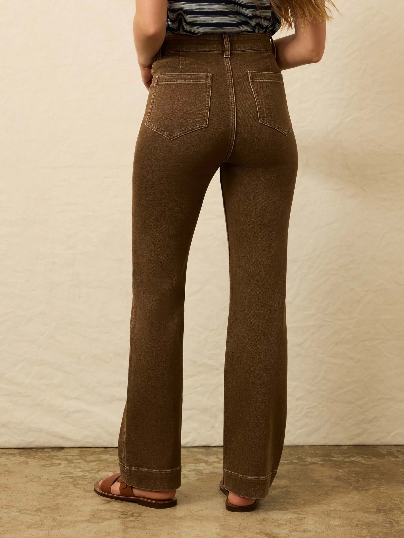 CASTRO-Stretch Terry Patch Pocket Pant - Walnut