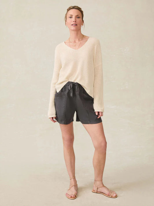CASTRO-Drape Short - Washed Black